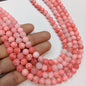 Shaded pink agate Beads (8mm) 1 string – by Suncity Beads.