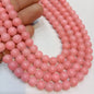 Shaded pink agate Beads (8mm) 1 string – by Suncity Beads.