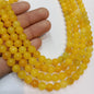 Golden yellow agate Beads (8mm) 1 string – by Suncity Beads.