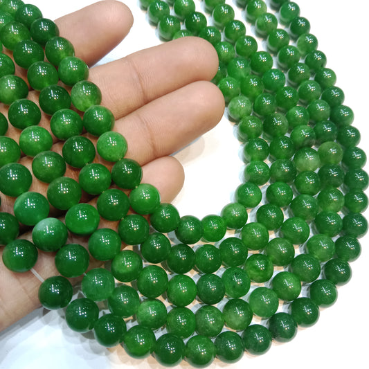 Green onyx agate Beads (8mm) 1 string – by Suncity Beads.