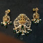 Victorian high quality pendant set with earring green colour