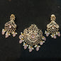 Victorian quality pendant set with earring pink colour