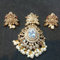 Victorian quality pendant set with earring white colour