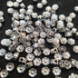 Flower spacers beads silver metal oxidized 1 pkt 100 pcs