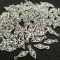 Diamond shape heart silver oxidized metal charms  1 pkt 100 pcs