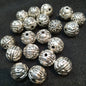 Metal oxidized silver round shape  beads 1 pkt 50 pcs