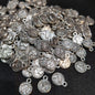 Oxidized silver round charms 10mm 1 pkt 100 pcs.