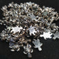 Stylized sea turtle silver oxidized charms 12mm 1 pkt 100 pcs.