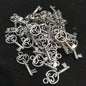 Triskelion key silver oxidized metals 16mm 1 pkt 60 pcs.