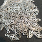 Teardrop shape silver oxidized metals 14mm 1 pkt 60 pcs.
