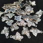 Dorsal fin silver oxidized charms 16mm 1 pkt 60 pcs.