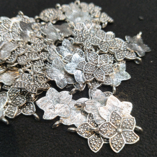 Oxidized silver charms stars 16mm 1 pkt 100 pcs.