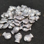 Silver oxidized plump doubled sided fish metal 12mm 1 pkt 60 pcs.