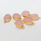 Pink Tumble stone connectors 6 pcs