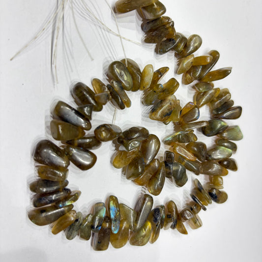 Dark Lapidorite Uncut Stones Beads 1 String