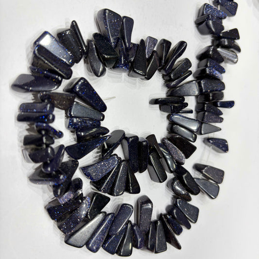 Blue sunstone Uncut Beads 1 String