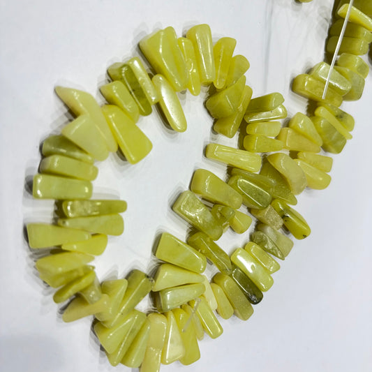 Lemon jade Uncut Beads 1 String