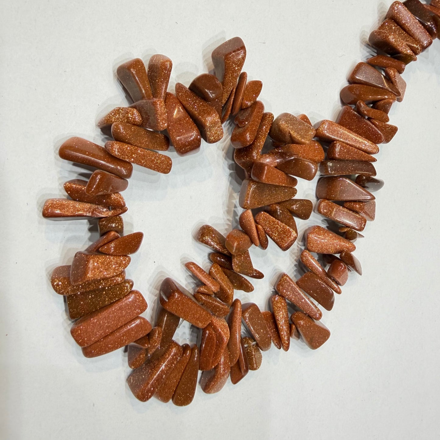 Gold sunstones Uncut Beads 1 String