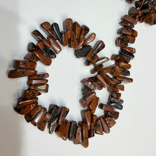Mahogany obsidian uncut stones Beads 1 String