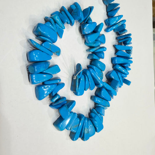 Aqua turquoise Uncut stones Beads 1 String