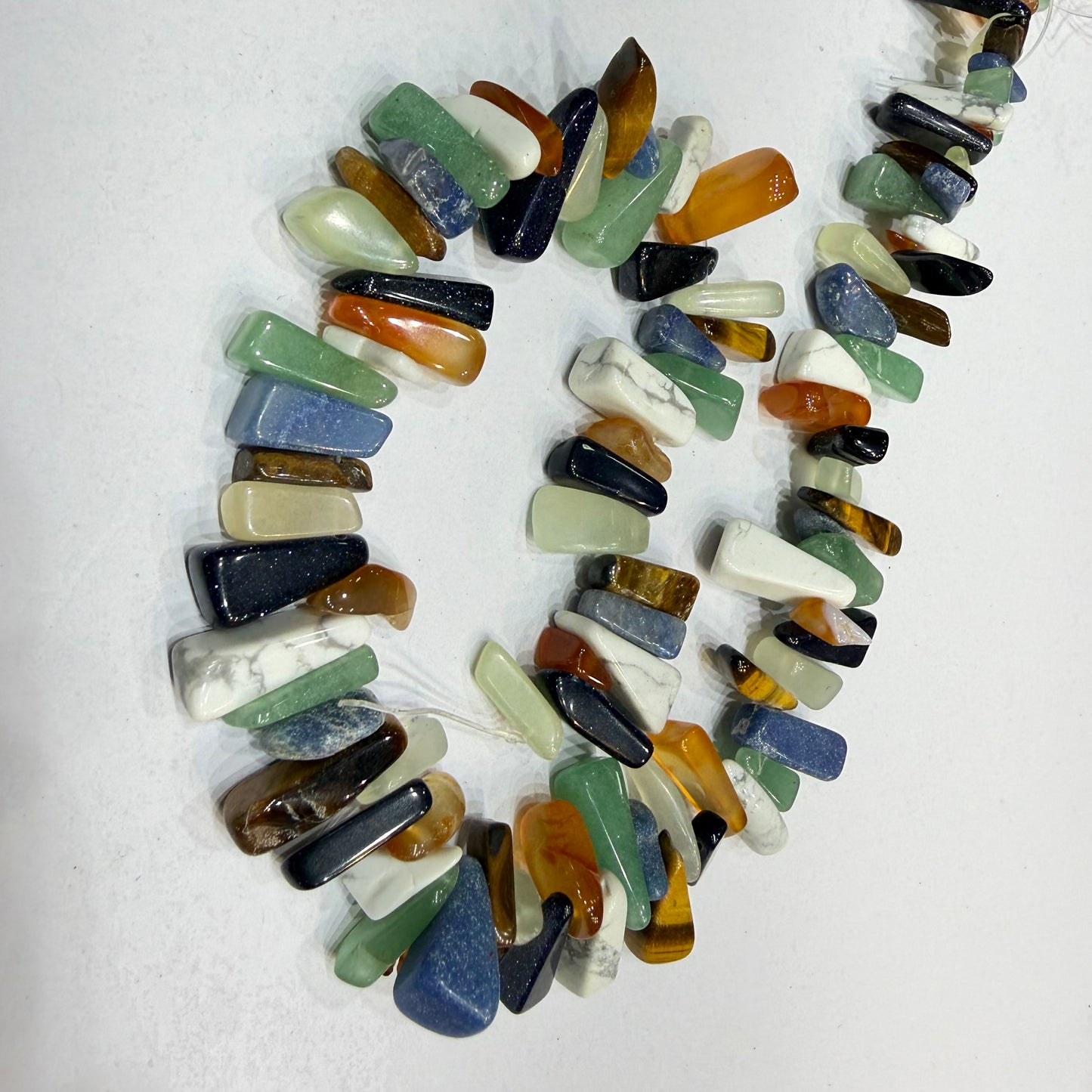Multicolor Uncut stones Beads 1 String