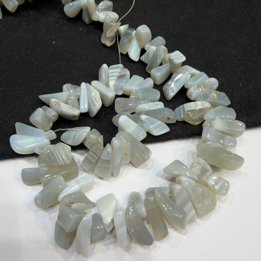 Moonstone Uncut Stones Beads 1 String
