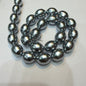 Metallic Gray colour barque pearl beads 1 string