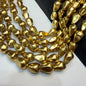 Metallic Dark gold colour barque pearl beads 1 string