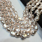 Metallic pink colour barque pearl beads 1 string