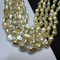 Metallic LCD gold colour barque pearl beads 1 string