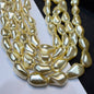 Metallic LCD gold colour barque pearl beads 1 string