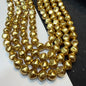 Metallic Dark gold colour barque pearl beads 1 string