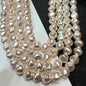Metallic pink colour barque pearl beads 1 string