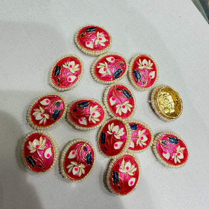 High quality meenakari Kundan 16mm 1 pkt 20 pcs.