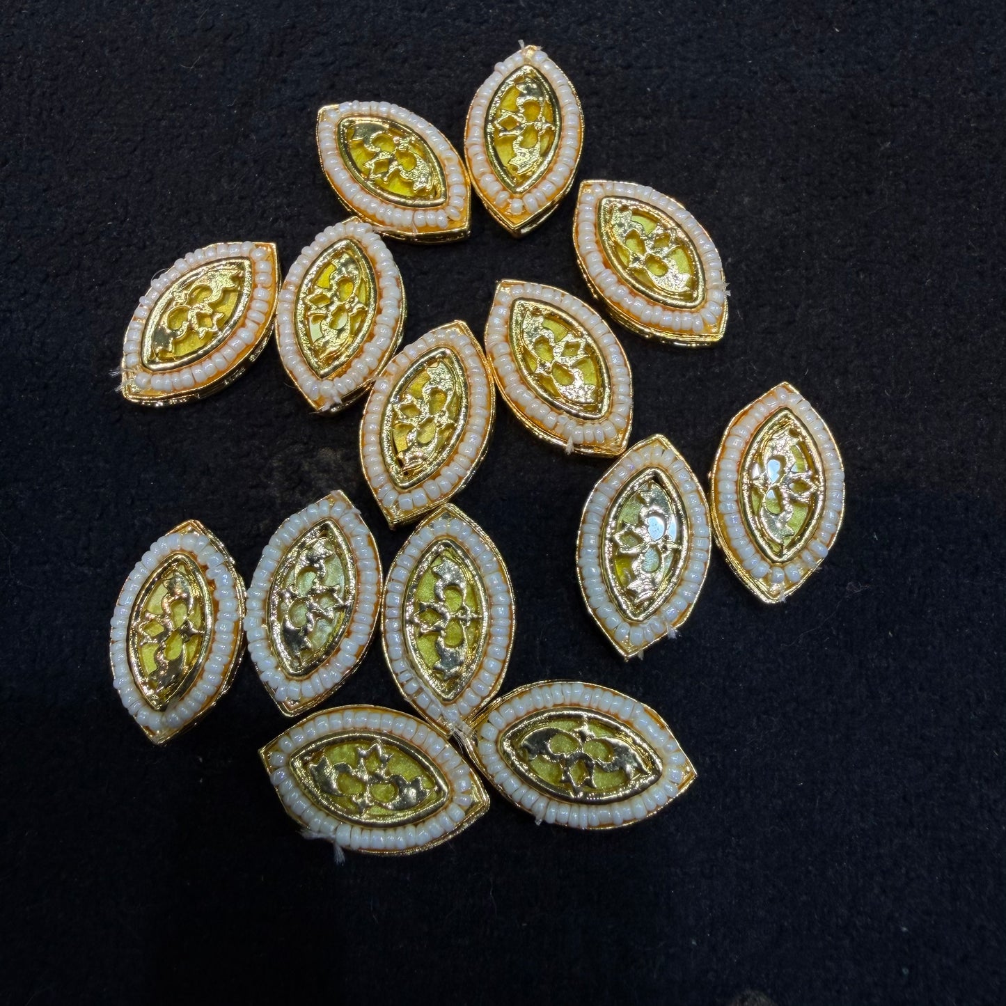 High Quality Kundan connectors 16mm 1 pkt 20 pcs.