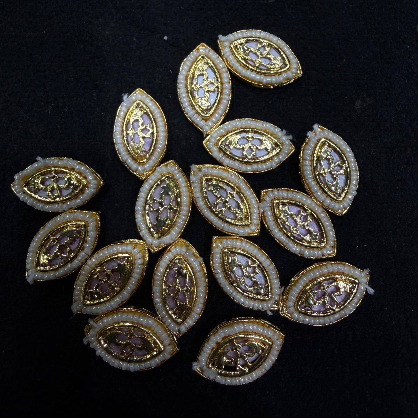 High Quality Kundan connectors 16mm 1 pkt 20 pcs.