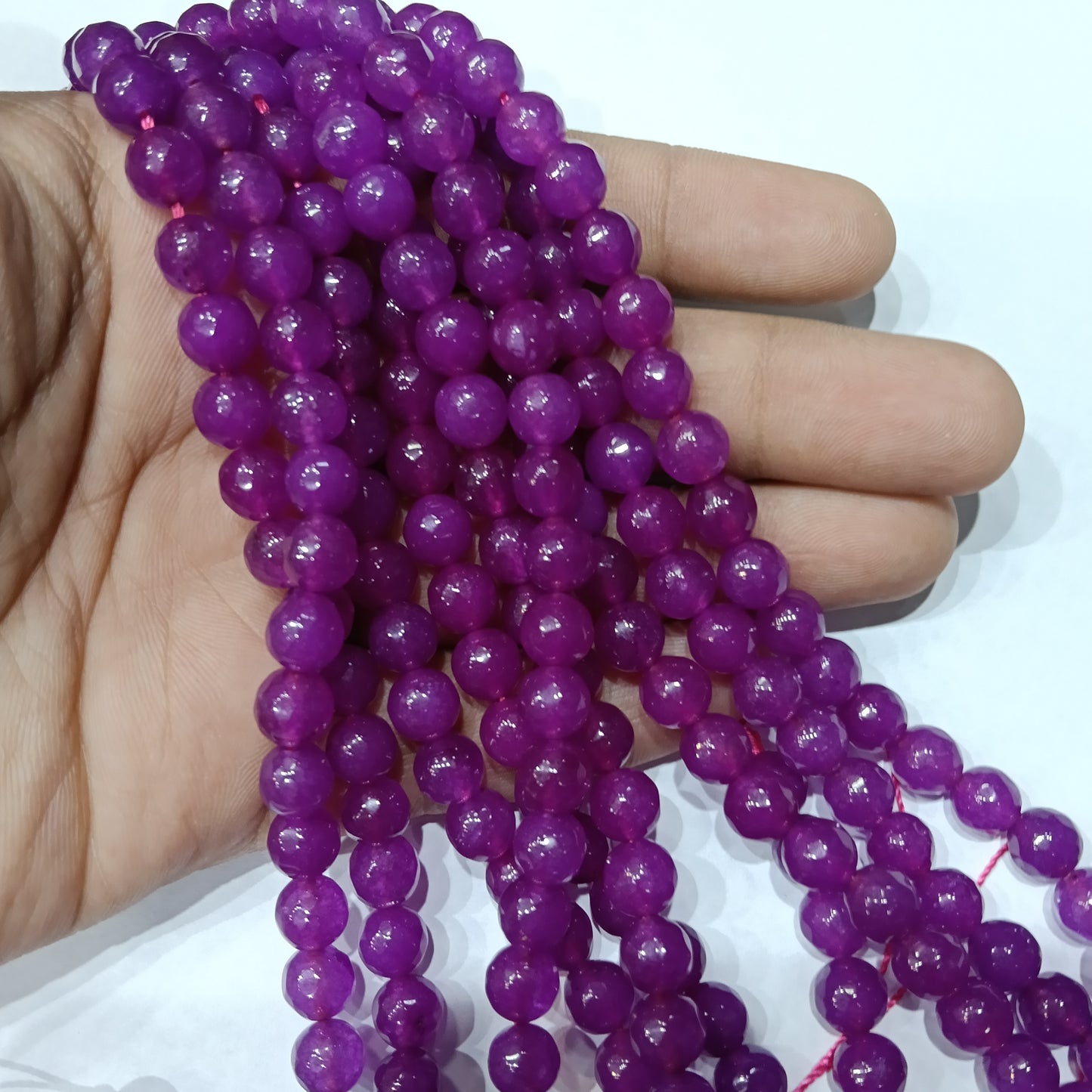 Purple 8mm agate beads 1string