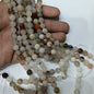 Shaded white 8mm agate beads 1string