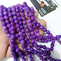 Dark purple 8mm agate beads 1string