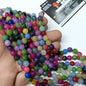Dark multi 8mm agate beads 1string