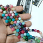 Bright multi 8mm agate beads 1string