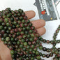 green shaded black 8mm agate beads 1string