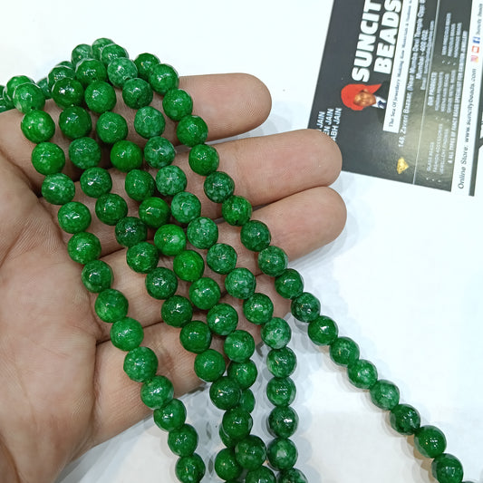 Olive green 8mm agate beads 1string