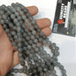 Grey shaded black 8mm agate beads 1 string