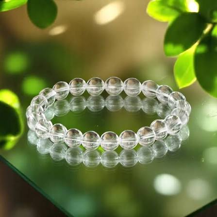 Clear quartz high quality round shape beads 8mm 1 string.