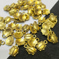 Antique gold-finish pill shaped studs 10mm 100 pcs.