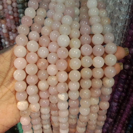 Rose Quartz texture agate beads 10mm 1 string