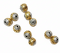 Premium 10mm Oxidized Golden-Silver Metal Beads