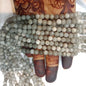 Cloudy white dove gray round agate Stones Beads 1 string 6mm