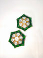 High Quality Kundan pendants 1.25 inches hexagon shape 1 pkt 1 pcs